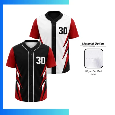 Reversible Baseball Jersey 135G Dot Mesh Sublimated Team Uniform