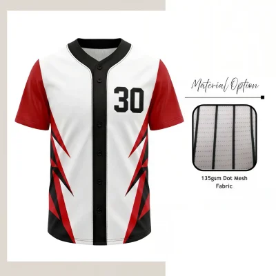 Reversible Baseball Jersey 135G Dot Mesh Sublimated Team Uniform