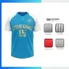 Premium Custom 2-Button Baseball Jersey – No Piping Full Sublimation Performance Mesh Uniform
