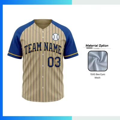 Custom Embroidered Applique Baseball Jersey – 150G Bee Eyes Mesh Premium Team Uniform