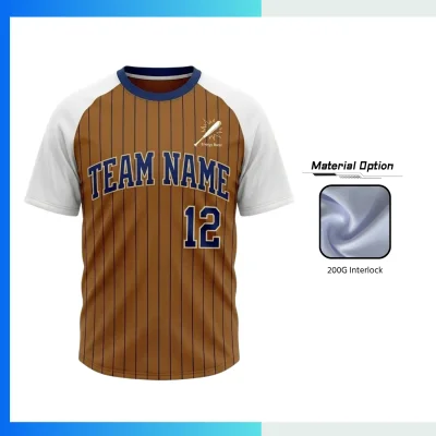 Custom Crew Neck Baseball Jersey – 200G Interlock Sublimated Team Uniform