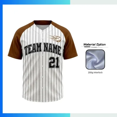Custom Personalized Baseball Jersey – Individual Tackle Twill Name & Number + Sublimation Team Uniform