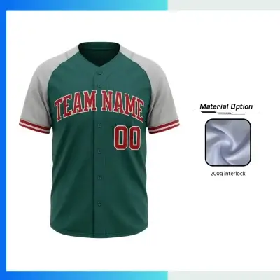 Custom Full-Button Baseball Jersey – Raglan Sleeve Sublimated Team Uniform