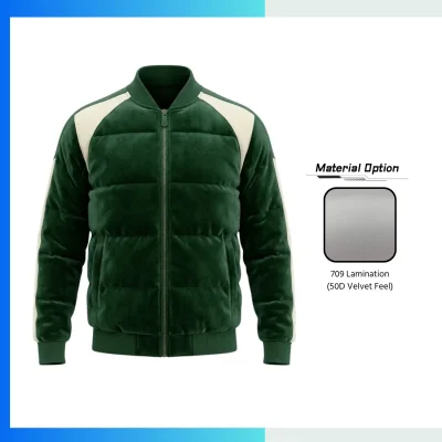 Premium Full Zip Baseball Puffer Jacket – Custom Embroidered Team Outerwear