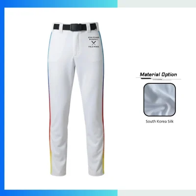 Custom Premium Baseball Pants – South Korea Silk Full-Length Team Pants with Embroidery & Piping