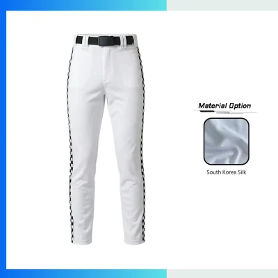 Custom Contrast Pocket Baseball Pants – Premium South Korea Silk Full-Length Team Uniform Pants