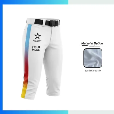 Custom Crop-Length Baseball Pants – Taiwan Needle Eye Mesh Breathable Mid-Calf Team Uniform Pants