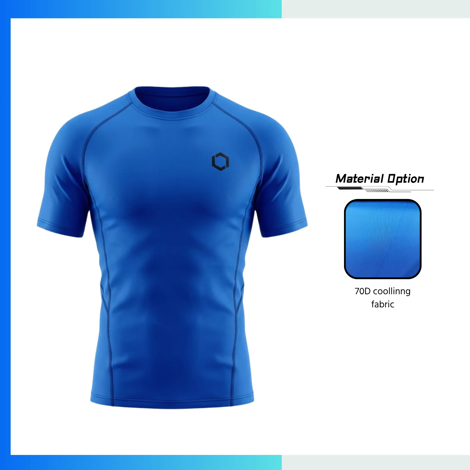 Custom Compression Base Layer Jersey – 70D Cooling Short Sleeve Performance Inner Shirt