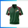 Custom Quarter Zip Baseball Windbreaker Jacket with Embroidery