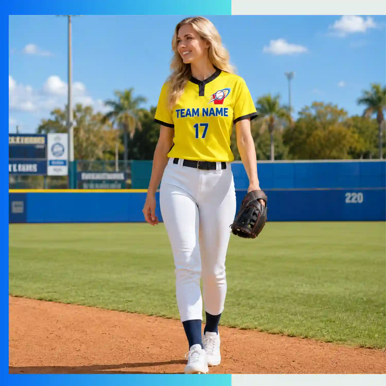 Custom Sublimation 2-Button Front Baseball Jersey with 200G Interlock - Image 3