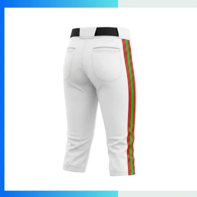 Alternative view of Custom Sublimated Cropped Baseball Pants – 280G Spandex Interlock Mid-Calf Athletic Team Pants