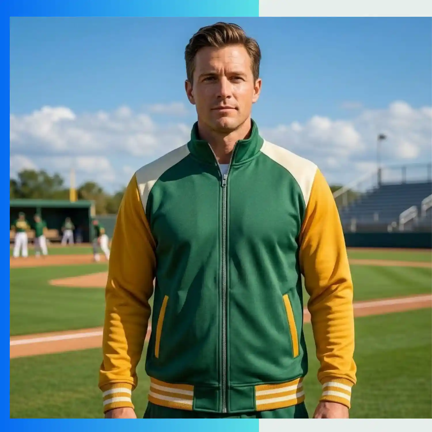 Custom Long Sleeve Track Shirt Jacket – Full Zip Team Baseball Warm-Up Jacket - Image 3