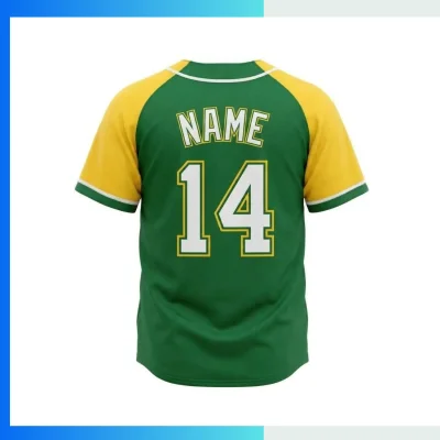 Alternative view of Custom Embroidered Full-Button Baseball Jersey – Solid Color Performance Mesh Team Uniform