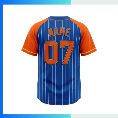 Alternative view of Custom Sublimated & Embroidered Full-Button Baseball Jersey – Premium No Piping Team Uniform