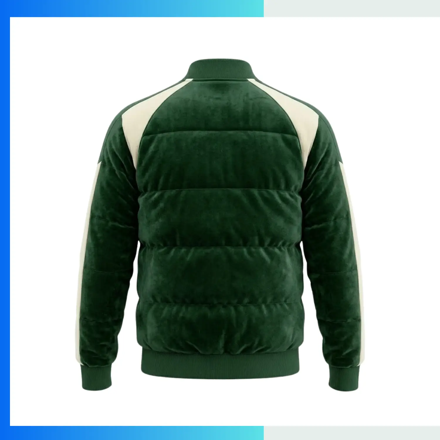 Premium Full Zip Baseball Puffer Jacket – Custom Embroidered Team Outerwear - Image 2