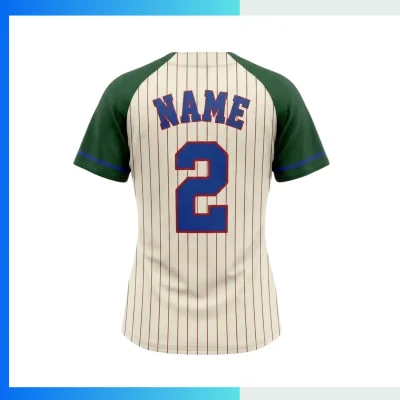 Alternative view of Women’s Custom Full Button Baseball Jersey – 150G Bee Eyes Mesh Sublimated Team Uniform