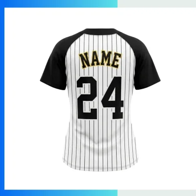 Alternative view of Women’s Custom Full Button Baseball Jersey – 150G Both Side Poly Sublimated Team Uniform