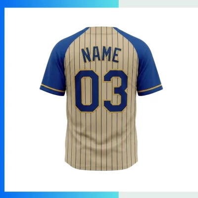 Alternative view of Custom Embroidered Applique Baseball Jersey – 150G Bee Eyes Mesh Premium Team Uniform