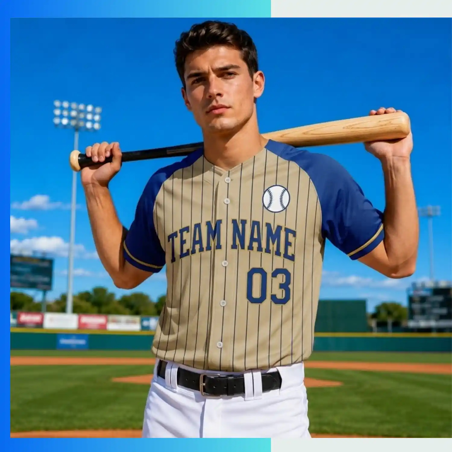 Custom Embroidered Applique Baseball Jersey – 150G Bee Eyes Mesh Premium Team Uniform - Image 3