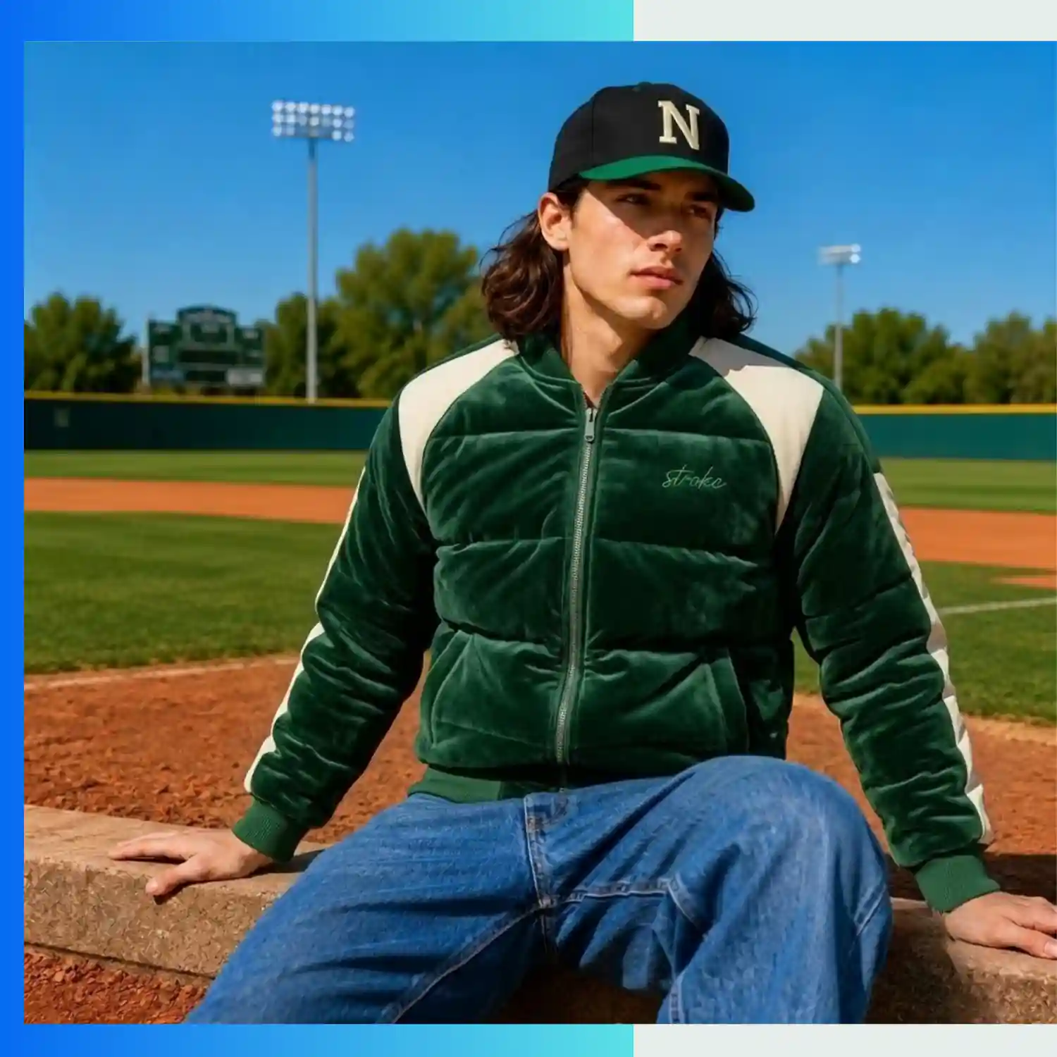Premium Full Zip Baseball Puffer Jacket – Custom Embroidered Team Outerwear - Image 3
