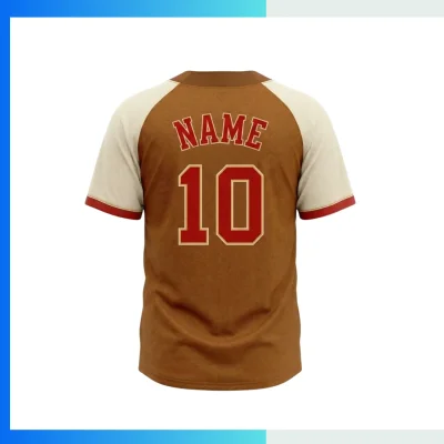 Alternative view of Custom 2-Button Baseball Jersey – Raglan Sleeve Sublimated Team Uniform