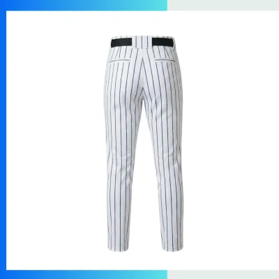 Alternative view of Custom Mesh Striped Baseball Pants – Full-Length Taiwan Needle Eye Breathable Team Uniform Pants