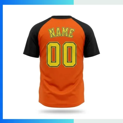 Alternative view of Custom Sublimation 2-Button Front Baseball Jersey with 200G Interlock