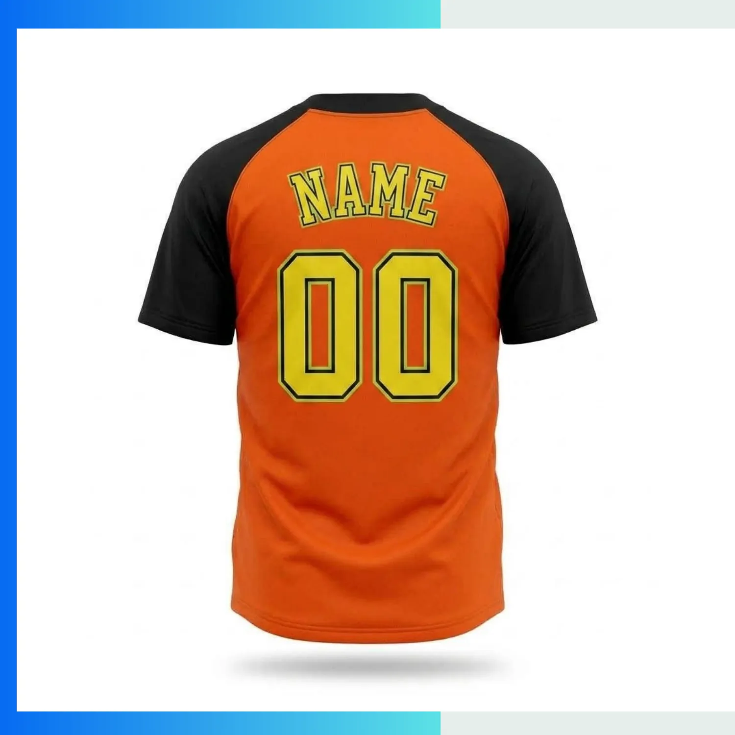 Custom Sublimation 2-Button Front Baseball Jersey with 200G Interlock - Image 2