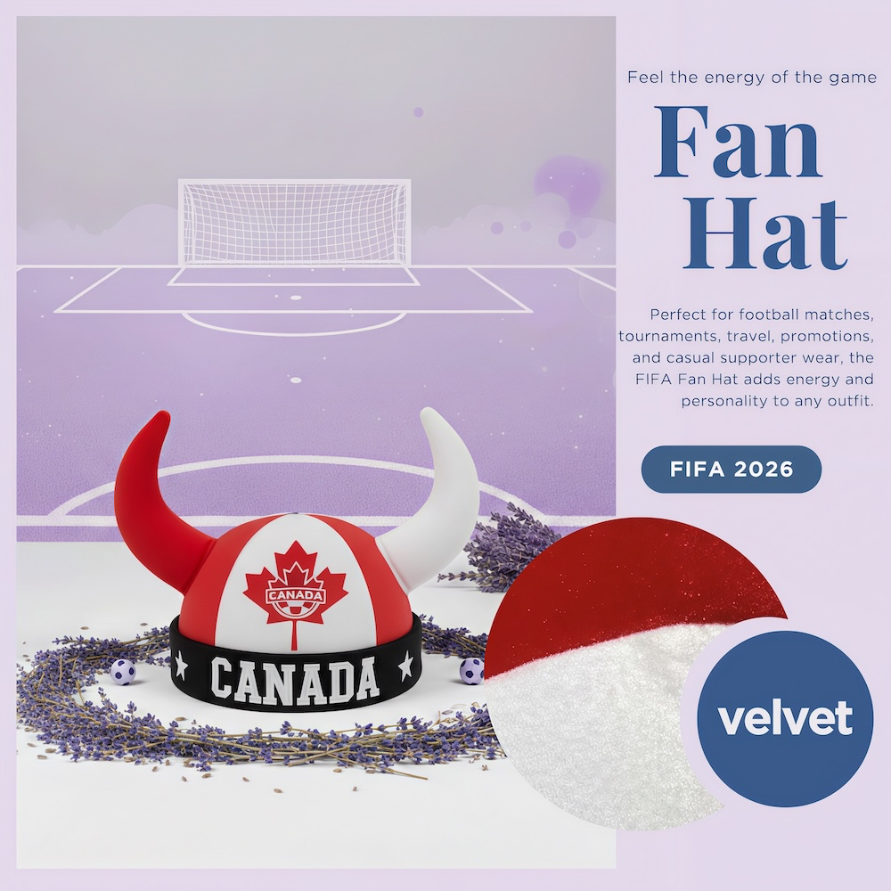 Canada national team velvet viking horn fan hat for FIFA 2026 football matches