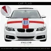 England national football team car flag with St George's Cross and Three Lions emblem, made of 68D polyester, universal fit for FIFA 2026 match days