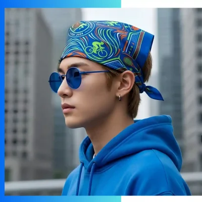 Alternative view of Custom Double Layer Cooling Bandana 24×48cm – 160GSM Polyester Sublimated Neck Gaiter for Outdoor & Sports Use