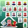2026 FIFA World Cup national team flag novelty top hat, country-themed party hat for soccer fans