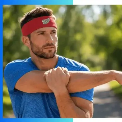 Alternative view of Custom Jacquard Stretch Headbands – Woven Pattern Cotton Blend Sports & Promotional Headwear