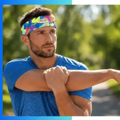 Alternative view of Custom World Cup Headbands – Embroidered Polyester Spandex Soccer Fan & Sports Headwear