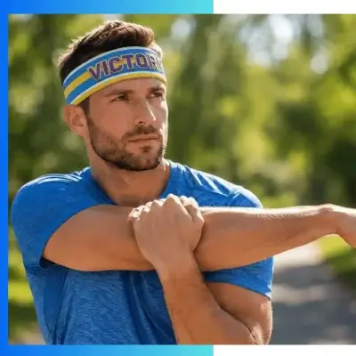 Alternative view of Custom Stripes Headbands – Embroidered Cotton Blend Sports & Team Sweatband