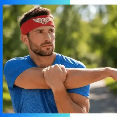 Alternative view of Custom Embroidered Cotton Headbands – Sports & Team Sweatband