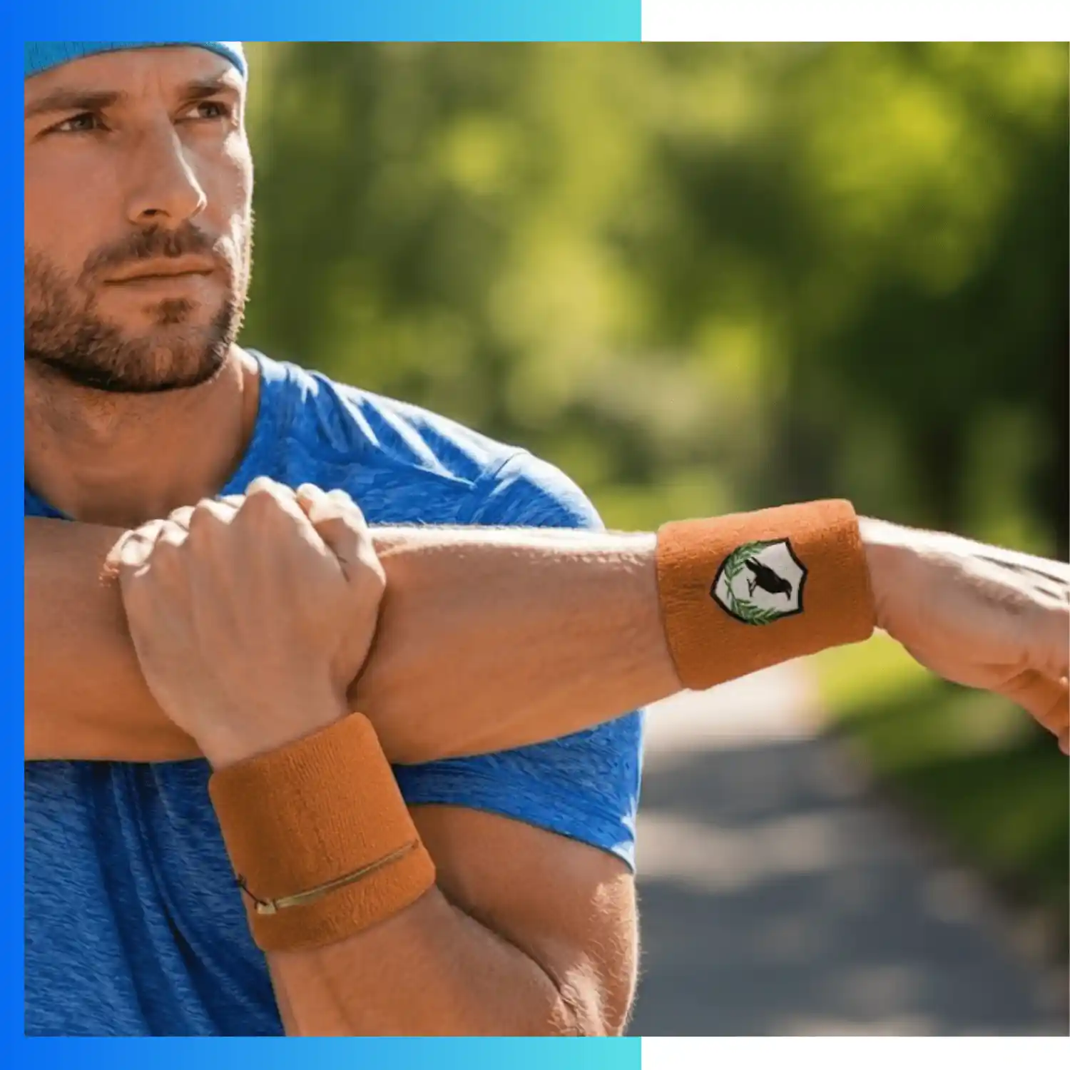 Custom Solid Color Stretch Wristbands – Zipper Loop Pile Texture Embroidered Sports & Promo Bands - Image 3