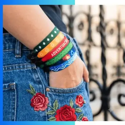 Alternative view of Custom RPET Sublimation Wristbands – Eco-Friendly Recycled Polyester Event & Festival Bands