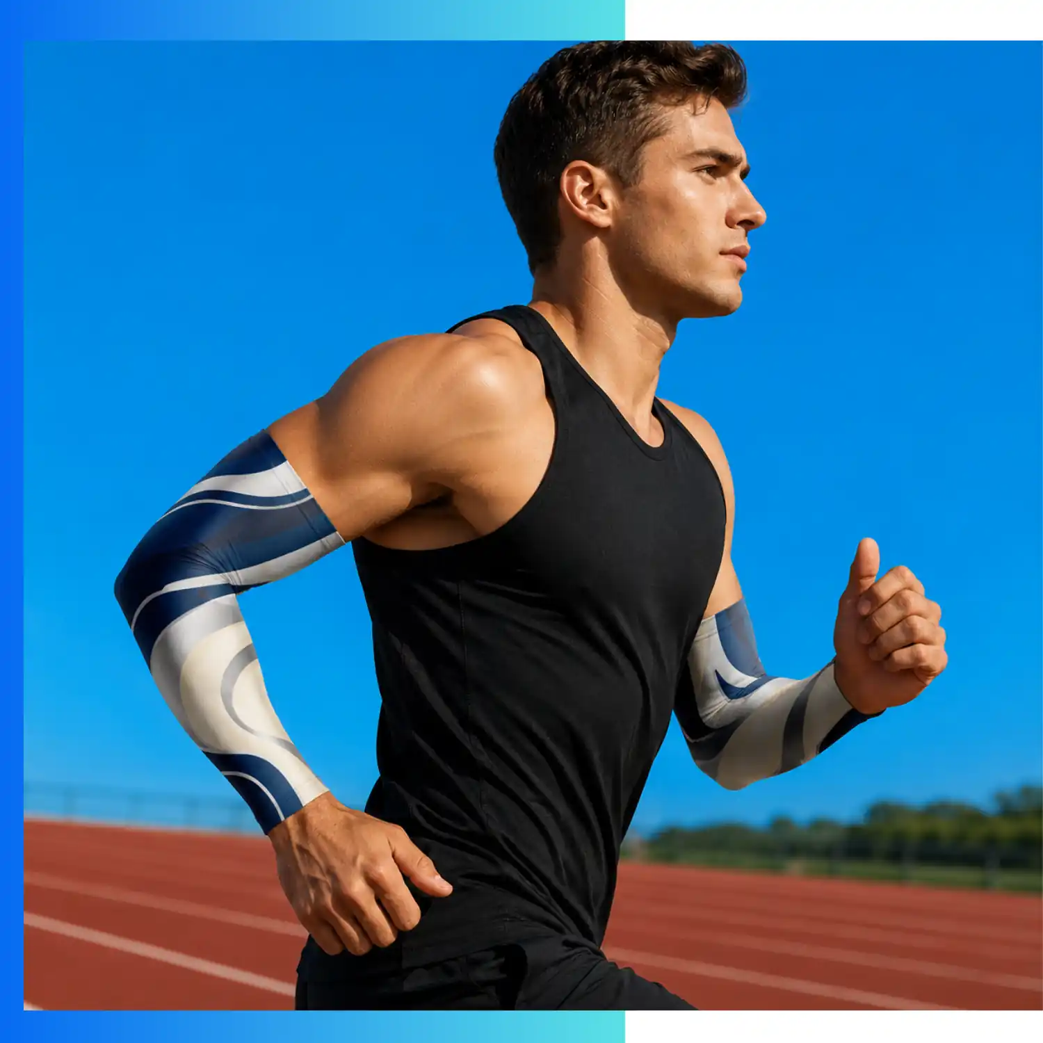 Custom Adult Short Sublimated Arm Sleeves (L39cm) – Stretch Compression Sports Sleeves with Full Color Printing - Image 2