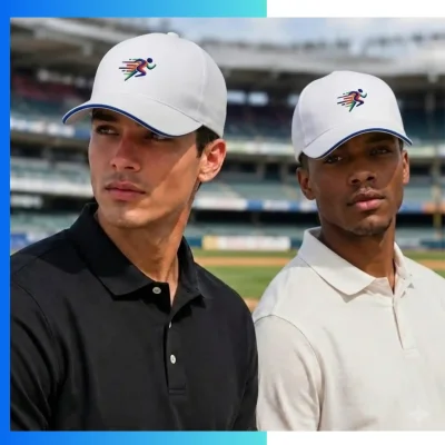 Alternative view of Structured 6-Panel Cotton Composite Baseball Cap – Adjustable Promotional Dad Hat with Metal Buckle Closure