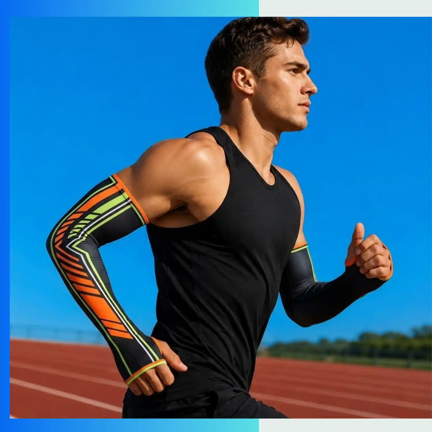 Custom Adult Thumb Hole Arm Sleeves – Full Length Sublimated Compression (L53cm) - Image 2
