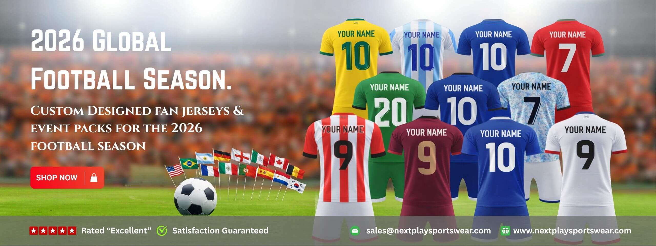 Custom football jerseys and fan gear for teams and events with private labeling – NextPlay Sportswear