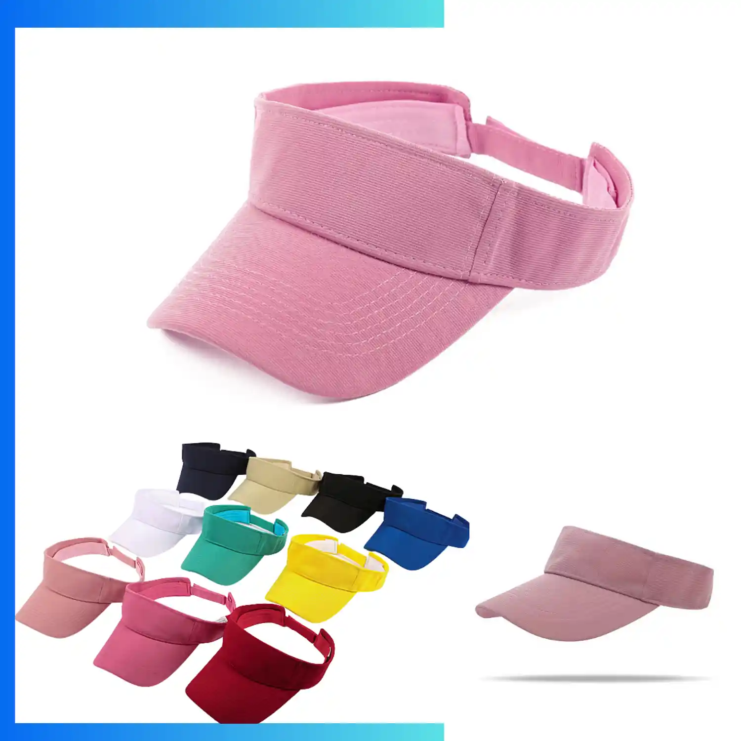 Premium Jacquard Sun Visor – Ammonia Polyester Cotton Adjustable Golf & Tennis Visor Hat - Image 4