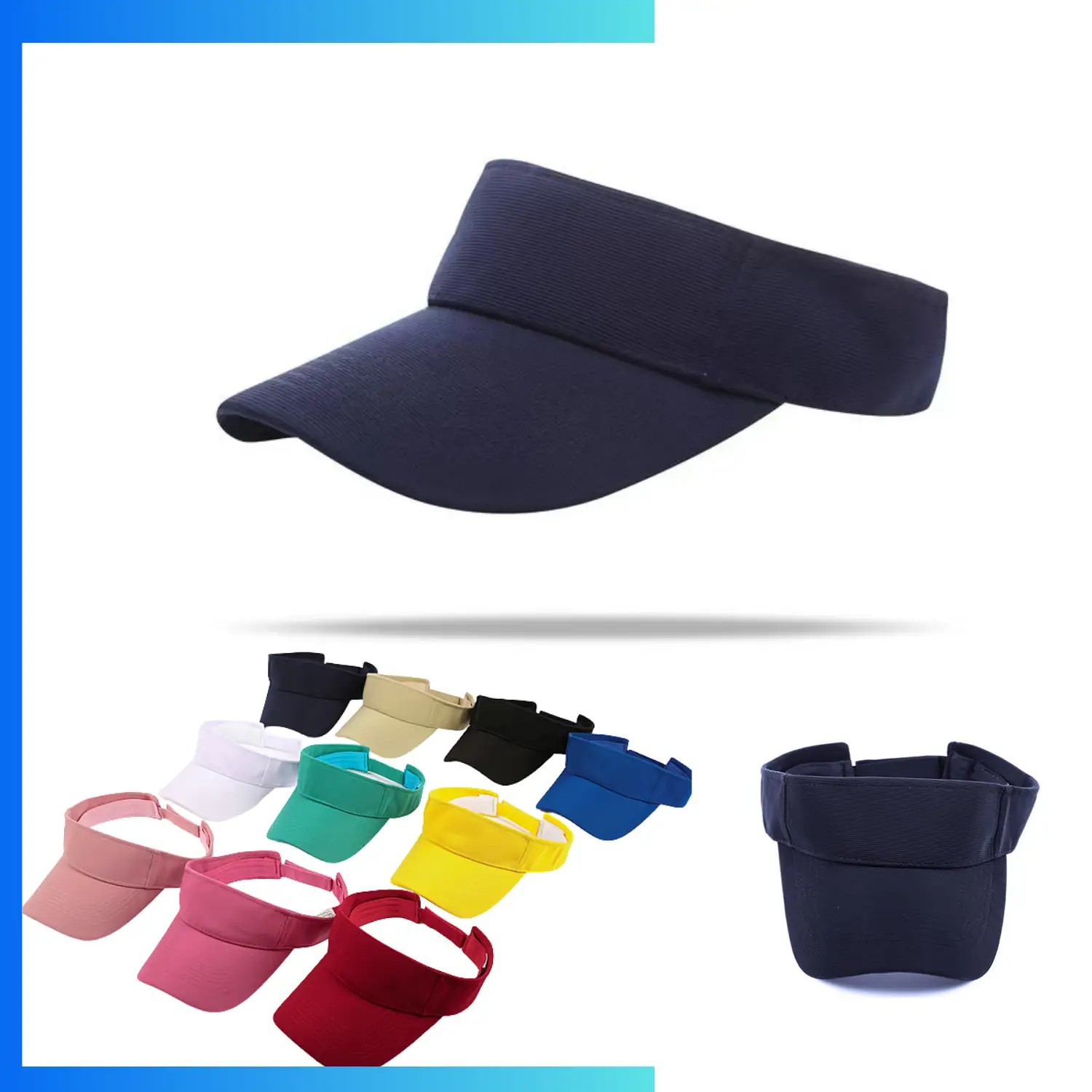 Premium Jacquard Sun Visor – Ammonia Polyester Cotton Adjustable Golf & Tennis Visor Hat - Image 5