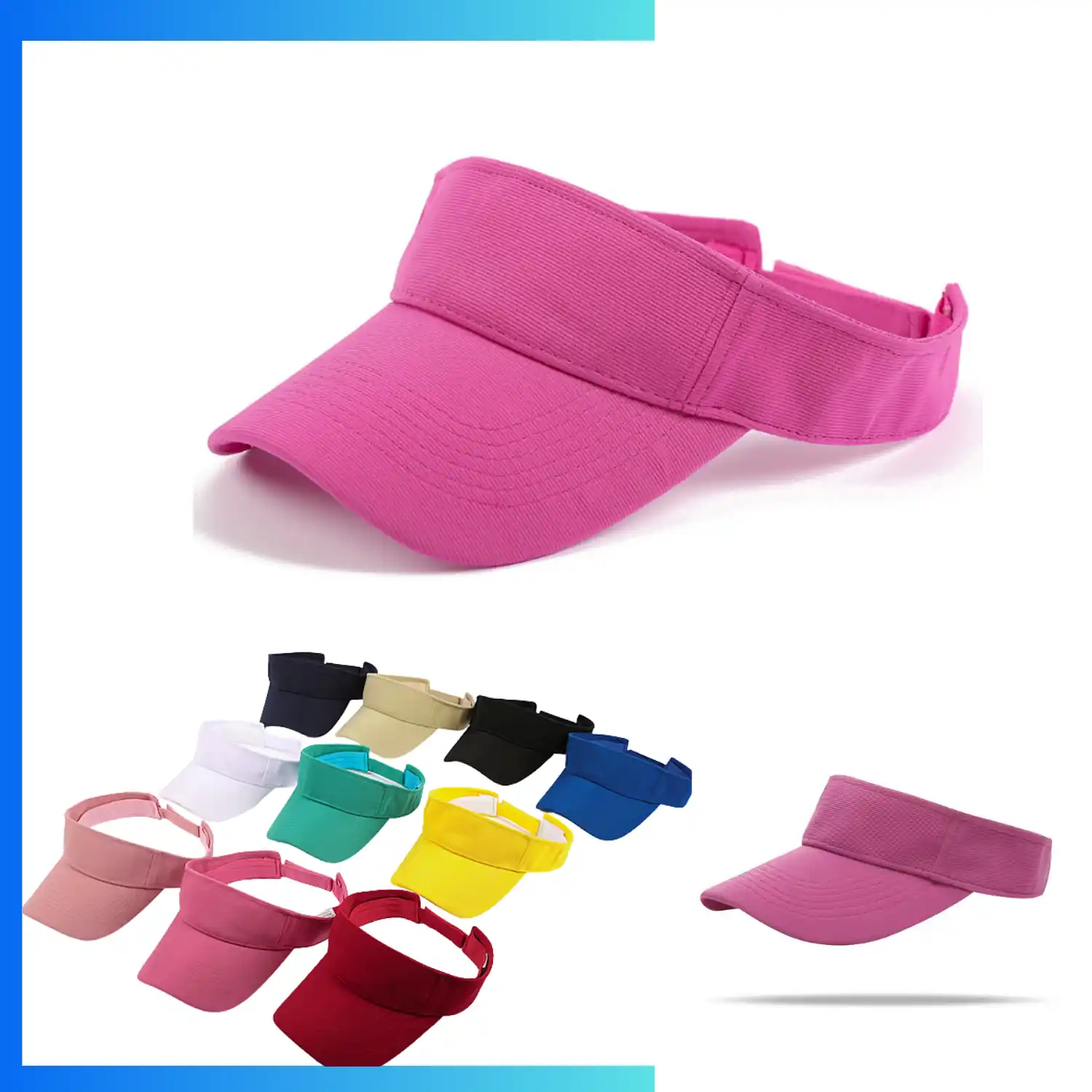 Premium Jacquard Sun Visor – Ammonia Polyester Cotton Adjustable Golf & Tennis Visor Hat - Image 6