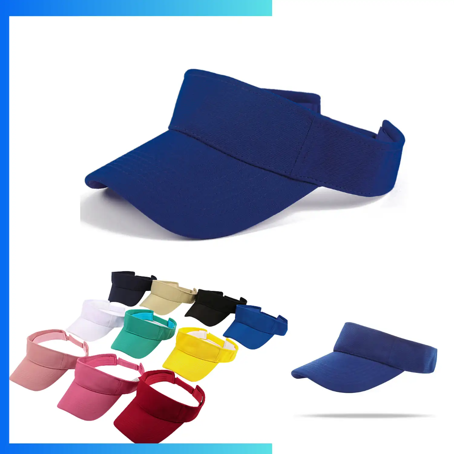 Premium Jacquard Sun Visor – Ammonia Polyester Cotton Adjustable Golf & Tennis Visor Hat - Image 7