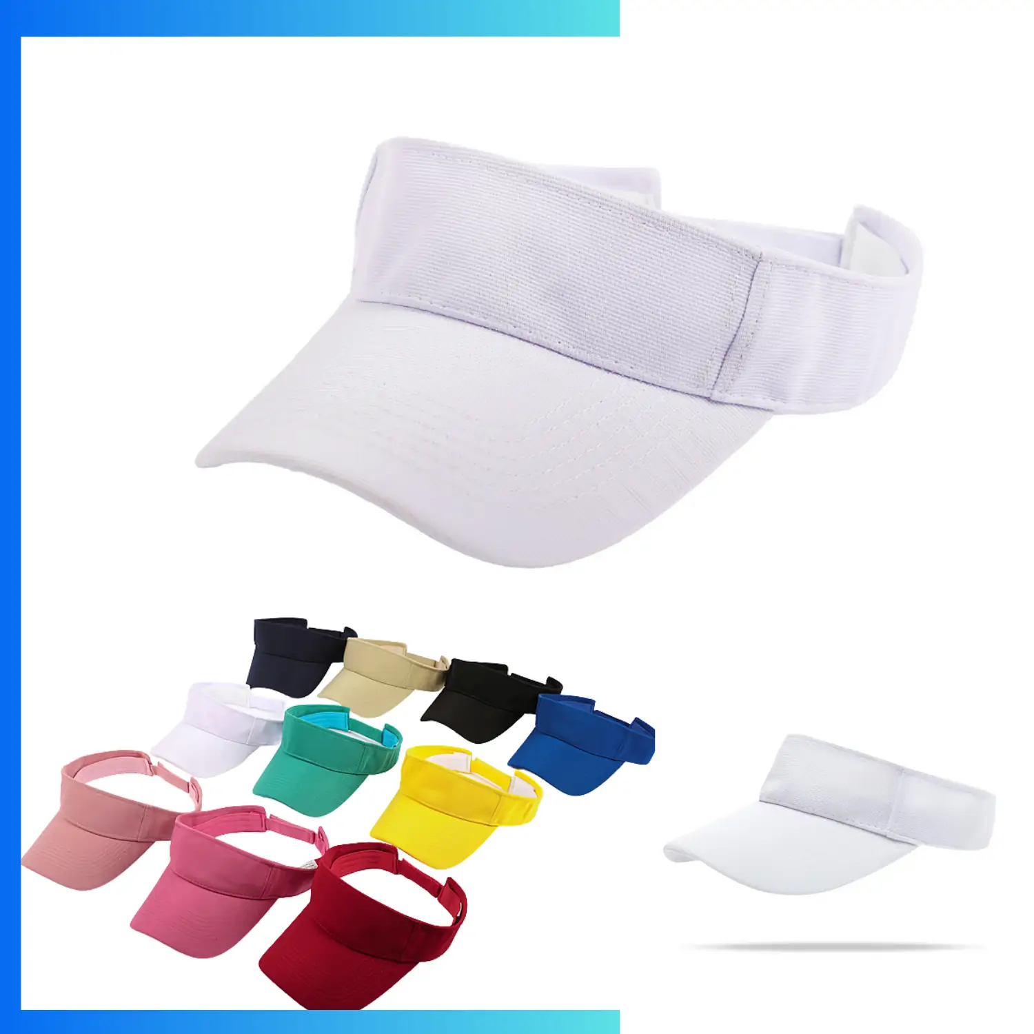 Premium Jacquard Sun Visor – Ammonia Polyester Cotton Adjustable Golf & Tennis Visor Hat - Image 8
