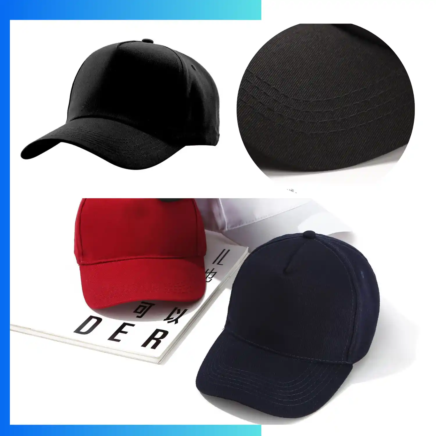 Cotton 5-Panel Baseball Cap – Structured Pre-Curved Visor Adjustable Classic Team Cap with Custom Logo Options - Image 2