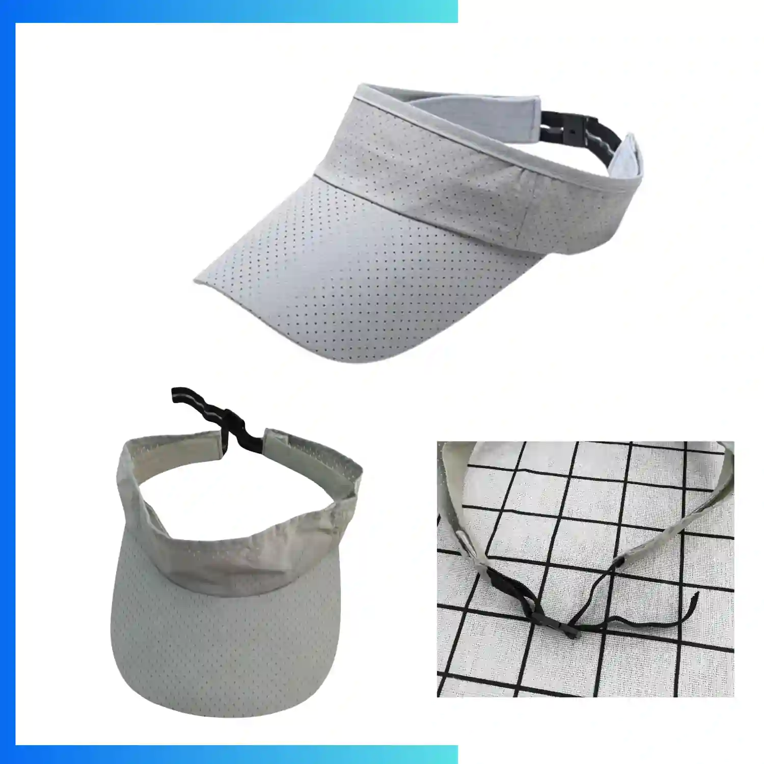 Quick Dry Sport Sun Visor – Lightweight Polyester Running & Tennis Visor Hat - Image 4