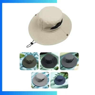 Sun-Proof Bucket Hat with Drawstring – Custom Embroidery & Heat Press Outdoor UV Protection Hat